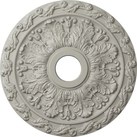 Spring Leaf Ceiling Medallion (Canopies up to 5 5/8"), 19 7/8"OD x 3 5/8"ID x 1 1/4"P, Pot of Cream